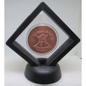 Molon Labe, Come and Take it! .999 COPPER ROUND.  Framed with Display St…